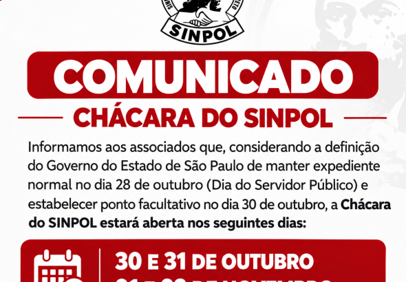 COMUNICADO FINAL DE SEMANA 30 A 02 DE NOVEMBRO